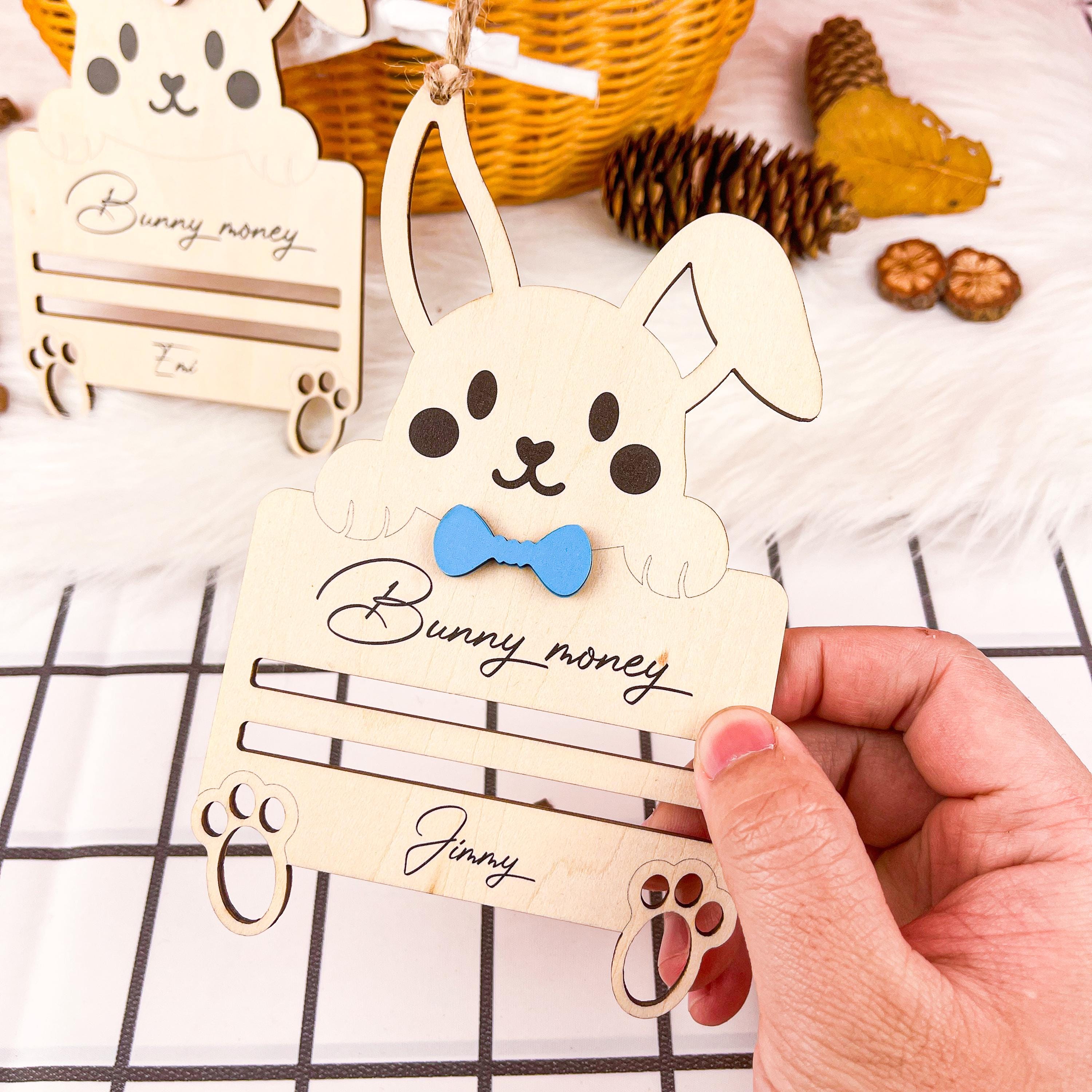 Custom Easter Bunny Money Holder for Kids, Easter Basket Stuffer