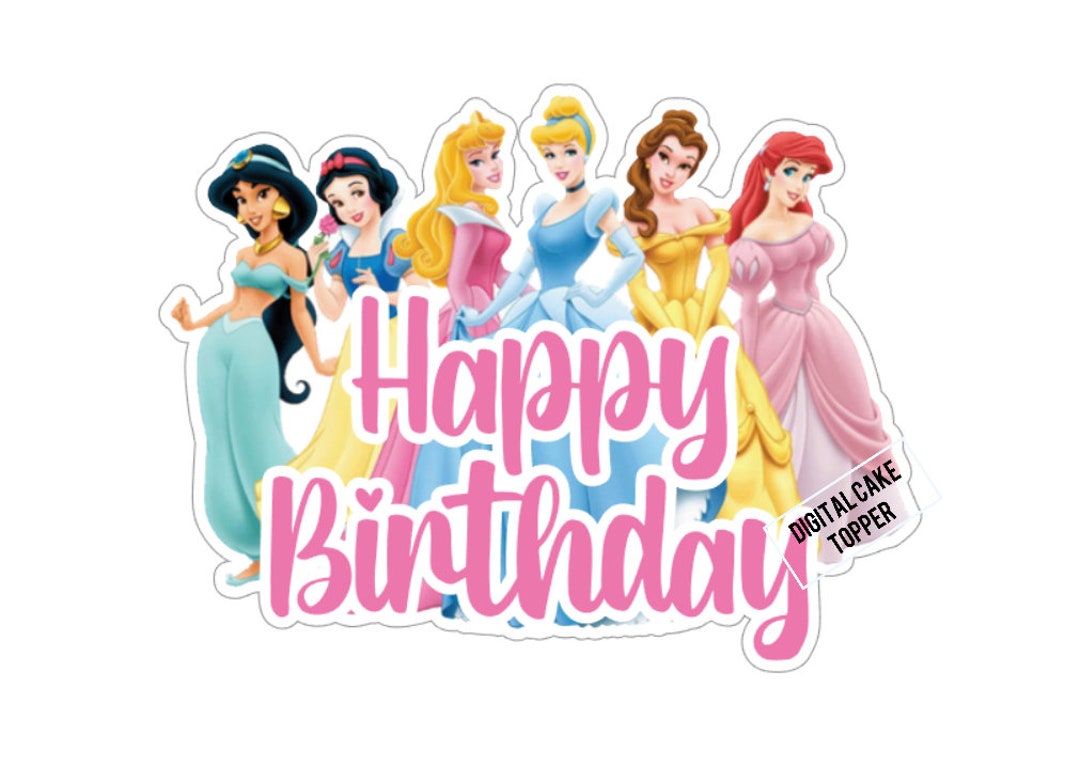 princess-cake-topper-digital-file-instant-download-print-and-cut-your-own-topper-etsy
