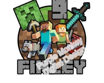 Personalized Gamer Cake Topper: Custom Name & Age (Digital Download PNG JPEG)