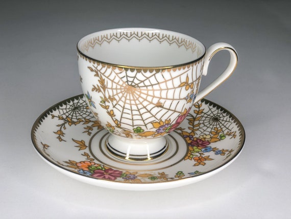 Vintage Spiderweb TEA CUP and Saucer Set / Rare / Reproduction - Etsy Hong  Kong