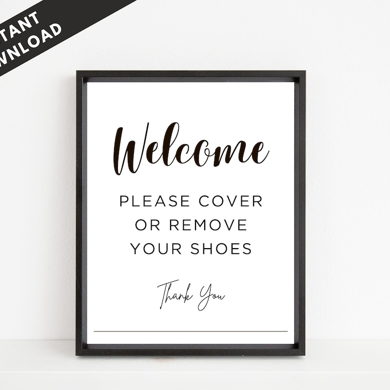 Remove Show Sign Please Remove Your Shoes Sign - Etsy