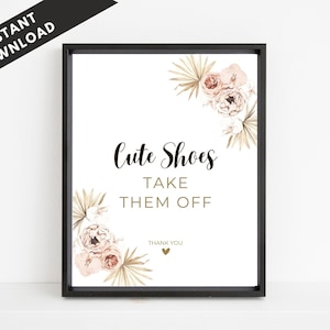 Cute Shoes Take Them Off, Remove Shoes Printable, Please Remove Your Shoes, Take Shoes Off Sign