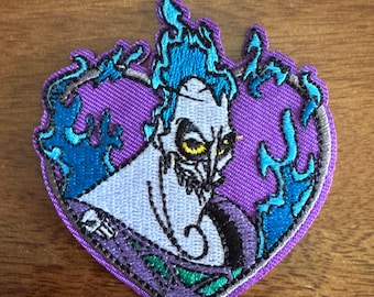 Disneys Hercules Hades Inspired  Embroidered Iron On Patch