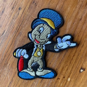 Jiminy Cricket Pinocchio Disney Inspired Embroidered Iron On Disney Patch