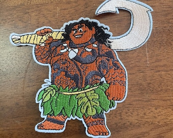 Maui from Moana Disney Inspired Embroidered Iron On Disney Patch
