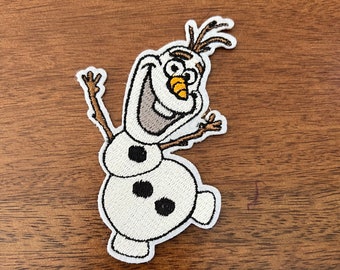 Olaf Inspired Embroidered Iron On Patch
