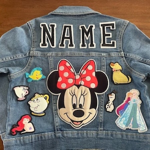 Kids Patch Denim Jacket, Disney Inspired Jacket, Custom Design
