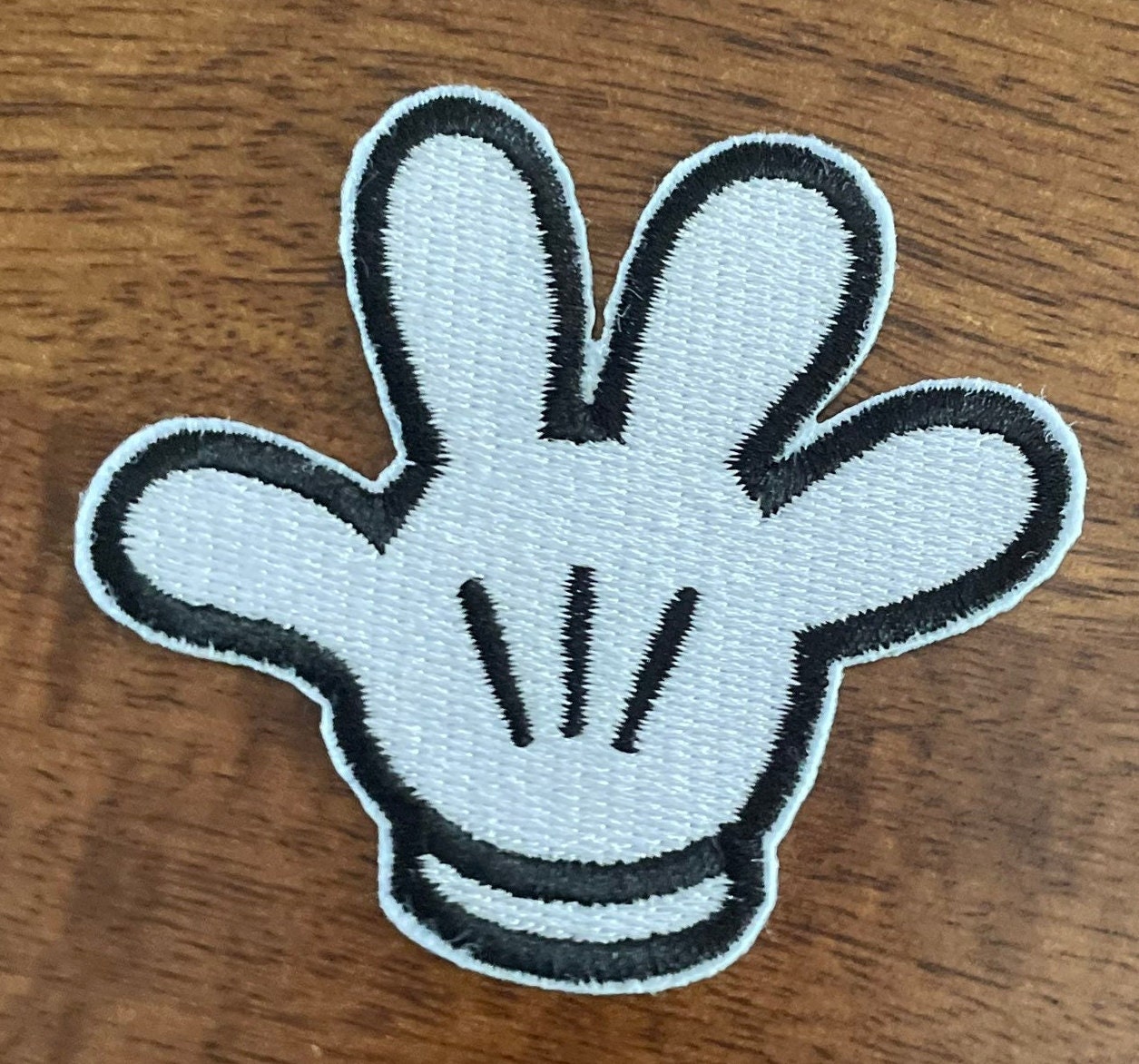 Two Hands Mickey Mouse Hand Signs Embroidery Patch – tackletwill
