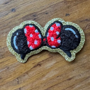 Minnie Mouse Headband Disney Inspired Embroidered Iron On Disney Patch