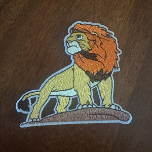Lion King Simba Inspired Embroidered Iron On Patch