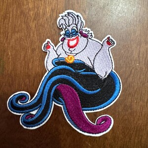 Little Mermaid Ursula Disney Inspired Embroidered Iron On Disney Patch