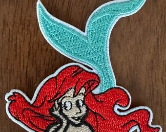 Little Mermaid Ariel Disney Inspired Embroidered Iron On Disney Patch
