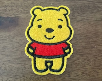 Pooh Bear Disney Inspired Embroidered Iron On Disney Patch