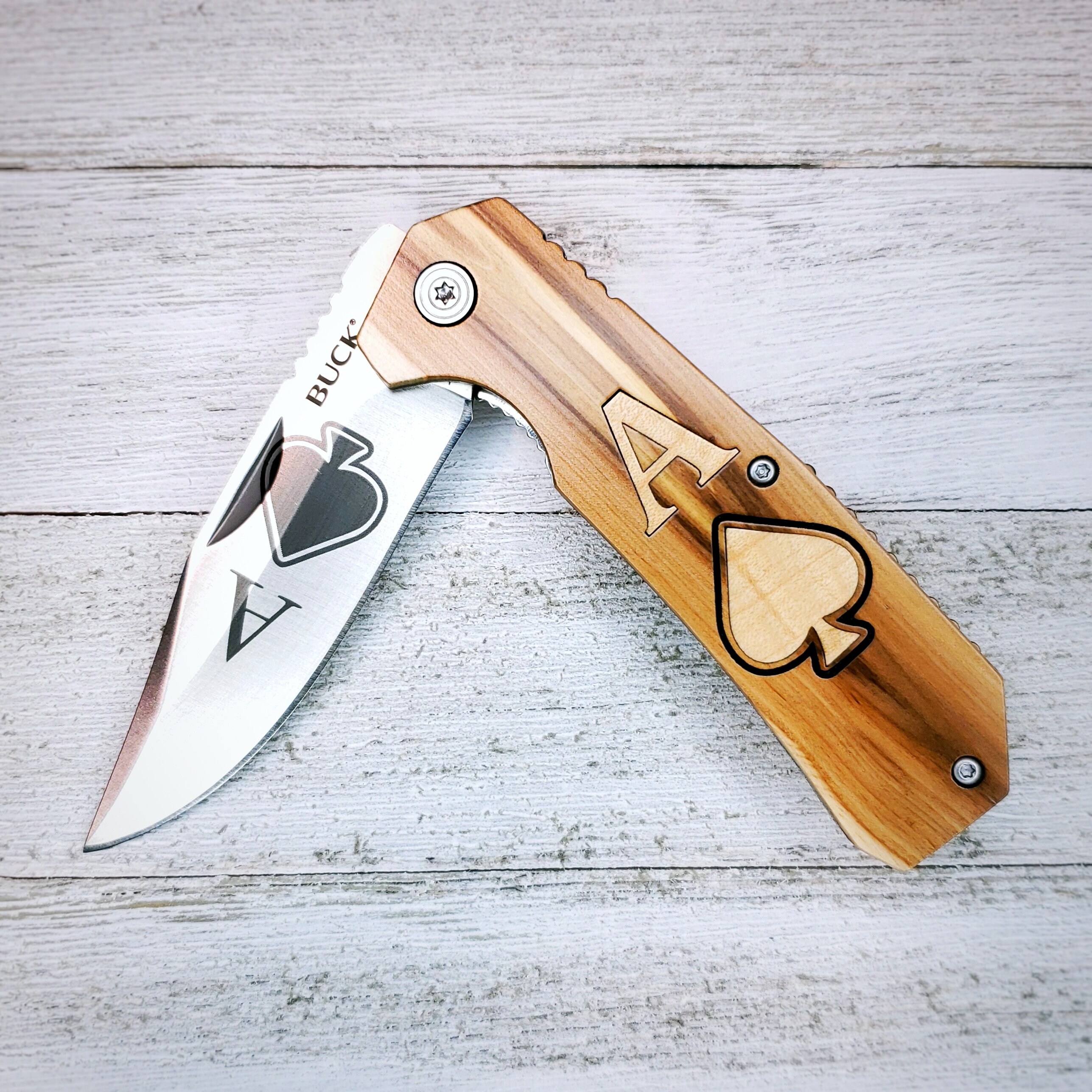 Ace of Spades Buck Knives Matrixx 3.3 190 Folding Knife Etsy