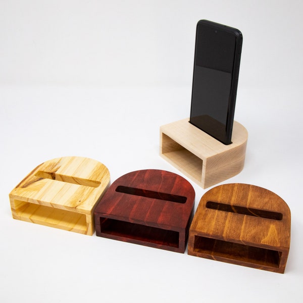 Wooden Passive Amplifier And Phone Stand