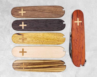 Wood Victorinox "PLUS" Scales - 91mm Victorinox Swiss Army Knife Replacement Handles (SAK)