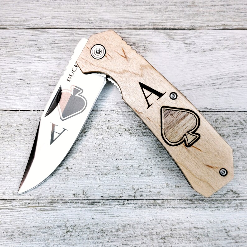 Ace of Spades Buck Knives Matrixx 3.3 190 Folding Knife Etsy