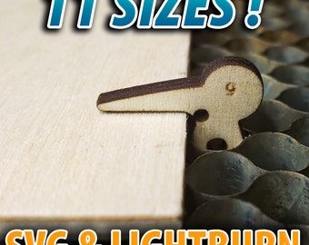 Honeycomb Bed Pins / Laser Niederhalter in LightBurn und SVG-Dateien für OMtech, xTool, Glowforge und andere Laserschneidmaschinen!