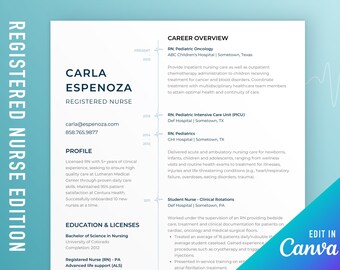 RN resume template nurse resume template minimalist resume template registered nurse resume registered nurse cv nursing resume travel nurse