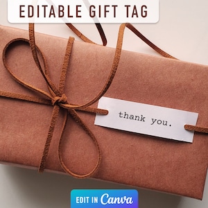 Gift tag editable gift tag thank you gift tag ribbon printable gift tag customizable template thankful gift tag printable thanksgiving tag