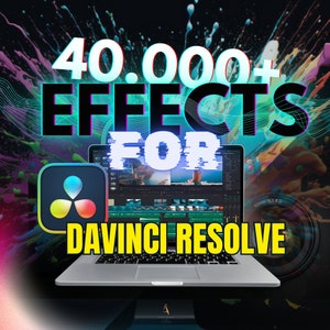 Pakiet Ultimate Davinci Resolve Templates Mega Pack, ponad 50 kategorii z ponad 40 000 elementów, przejściami i pakietem LUT do kreatywnych projektów edycyjnych