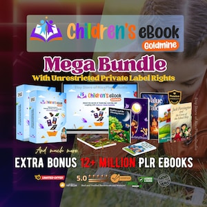 Children Educational Material With Full Resell Rights Digital Book Bundle For Online Income Ready To Publish PLR Content