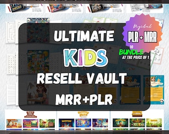 Bóveda de productos digitales para niños: juegos, actividades y recursos para la educación en casa (PLR, MRR)