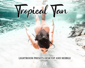 Ajustes preestablecidos de Lightroom de playa tropical: filtros de fotos para móviles y computadoras de escritorio (descarga digital)