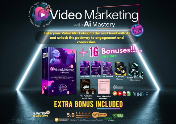 AI Video Marketing Mastery Training Guide + 16 Bonuses (Digital Download)