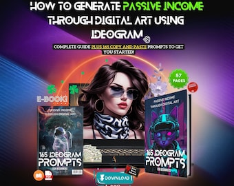 Libro de arte digital: 165 ideas ideográficas para generar ingresos pasivos (descarga digital)
