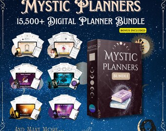 Mystical Planner Bundle: 15,500+ Customizable Designs (Digital Download)