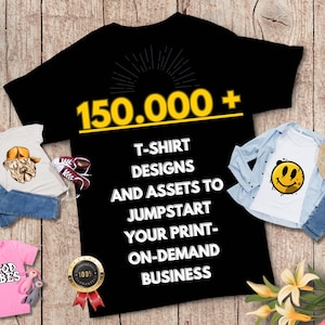 T shirt design bundle for print on demand business with editable font template and photoshop text effect