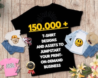 Más de 150.000 diseños de camisetas: fuentes y efectos de texto editables.