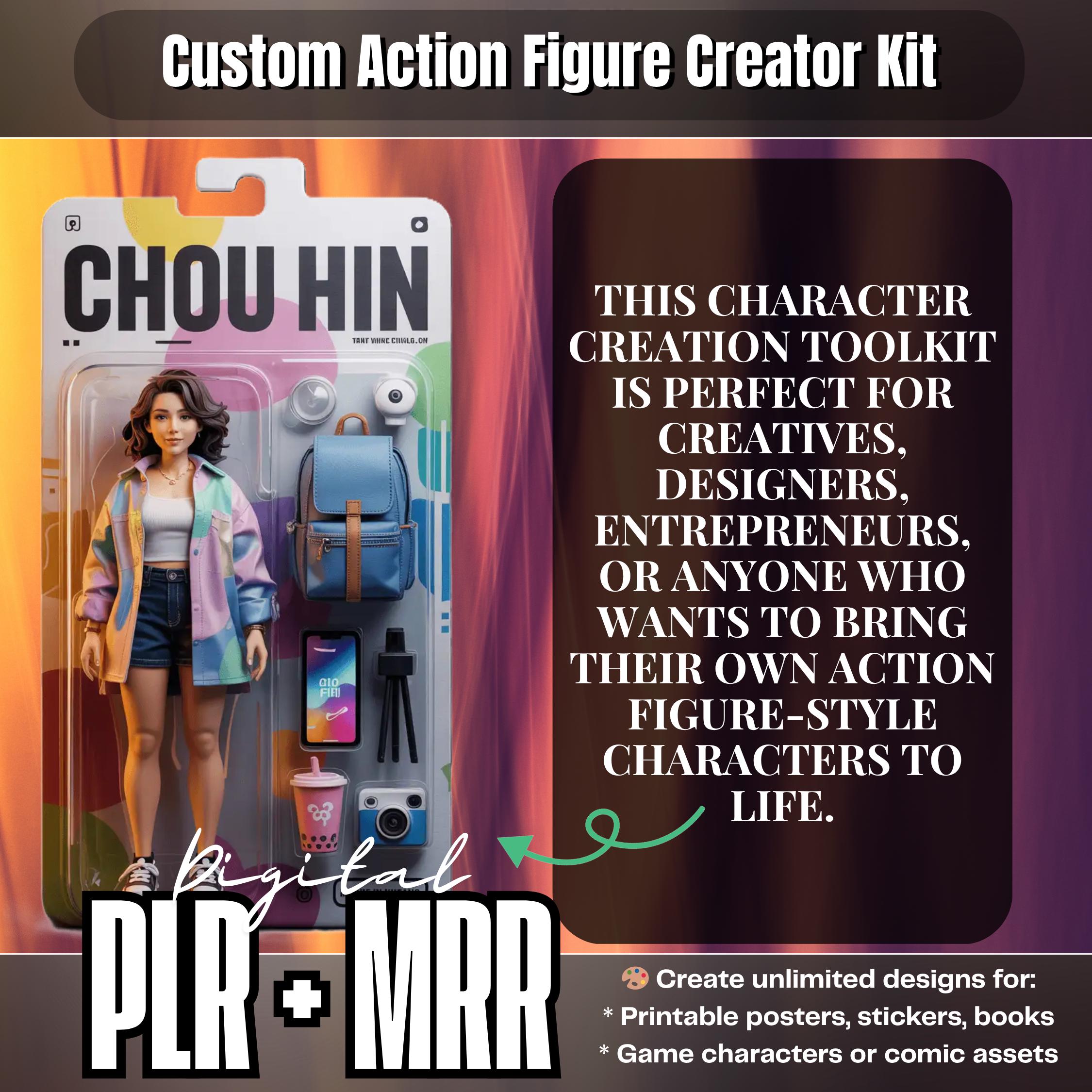 Toy Model Customization Custom Action Figure Creator Kit: Editable Toy Design, PLR & MRR ...