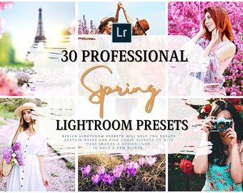 Spring Lightroom Presets: Natural Vibrant Photo Effects (30 Desktop Presets)