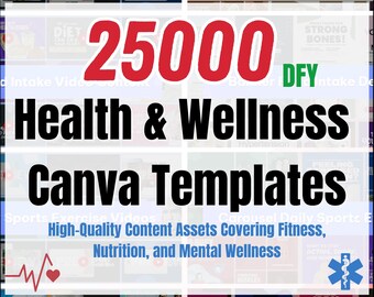 Plantilla de Canva sobre salud y bienestar: curso de nutrición y fitness en vídeo para redes sociales / ebook y guía para una vida saludable