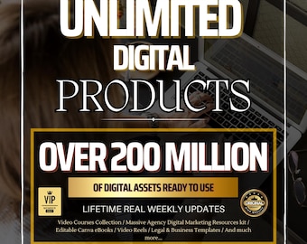 Unlimited PLR Digital Products: 200M+ Assets, Templates, Graphics