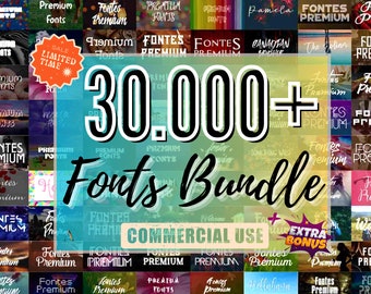 Fonts for graphics designing: Massive 30,000+ Handwritten & Calligraphic Typeface Collection for Canva - Digital Download