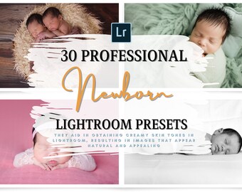 Ajustes preestablecidos de Lightroom para recién nacidos: filtros para fotos de bebés en tonos pastel suaves (descarga digital)