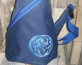 Crossbag Backpack Handbag homemade YinYang Dragon