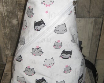 Crossbag Rucksack Handtasche Handgemacht Katzen