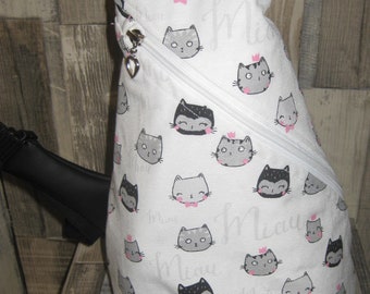Crossbag Rucksack Handtasche handgemacht Katzen
