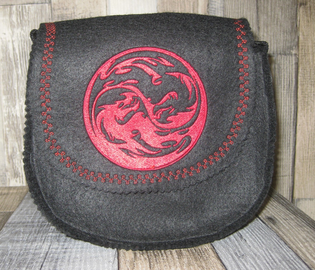 Felt Bag Yin Yang Dragon Crossbody Bag Handbag Women's Bag Handmade Etsy