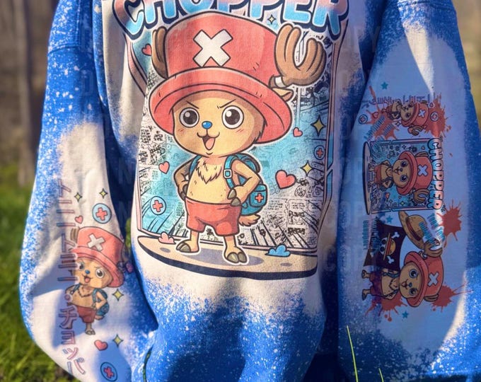 Featured listing image: Tony Tony Chopper | anime | one piece | bleached sweatshirt | bleached t shirt