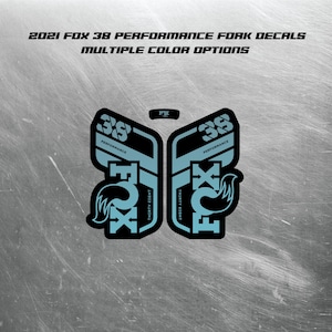 2021 FOX 38 PERFORMANCE Fork Decals / Mountain Bike Fork Decals / Multiple Colors