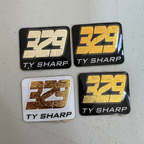 Metallic Square Name/Number Decals, Custom Hub Decals, Bmx Hub Decals, Waterproof Decals, Number Decals