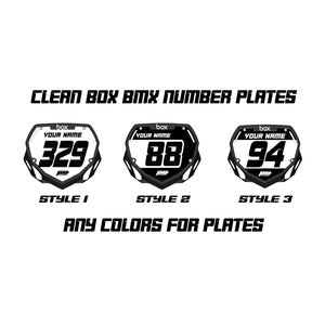 Schone BMX-nummerplaatstickers, aangepaste BMX-plaatstickers alle maten