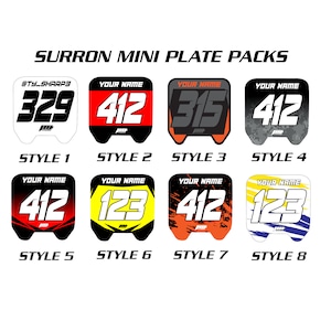 Mini Sur-ron stickerpakketten, Mini plaatstickerpakket, Sur-ron ministickers