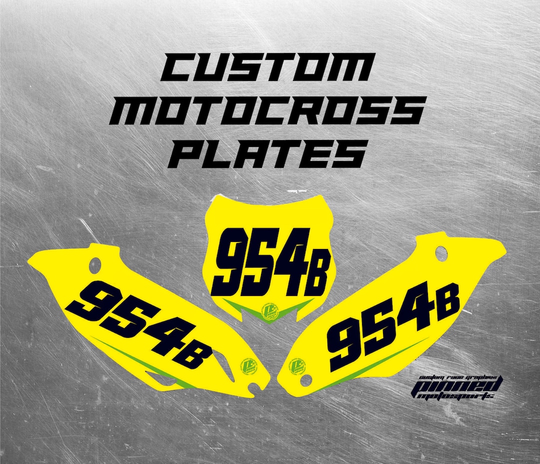 Custom Motocross Number Plates, Dirt Bike Plates, Number Plates, Dirt