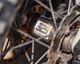 Custom Square Hub Decals: Personalized Name & Number, Waterproof Stickers